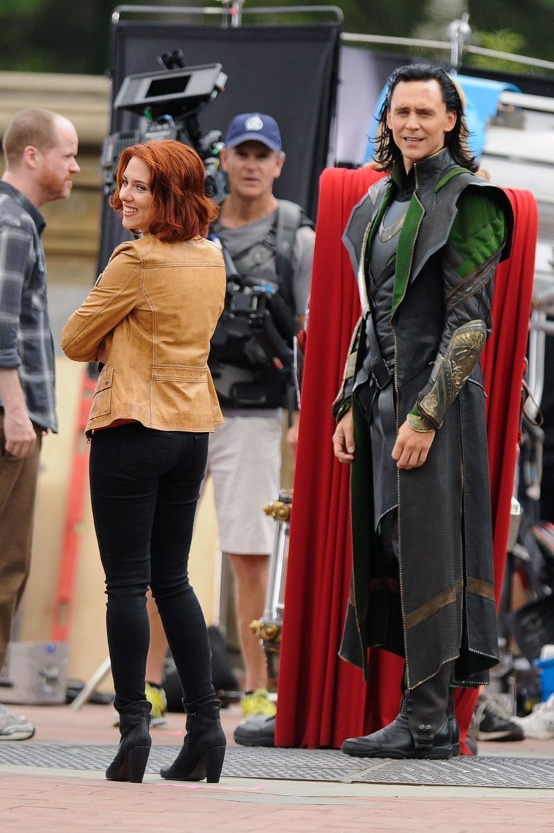 A partir do set Loki nos bastidores.