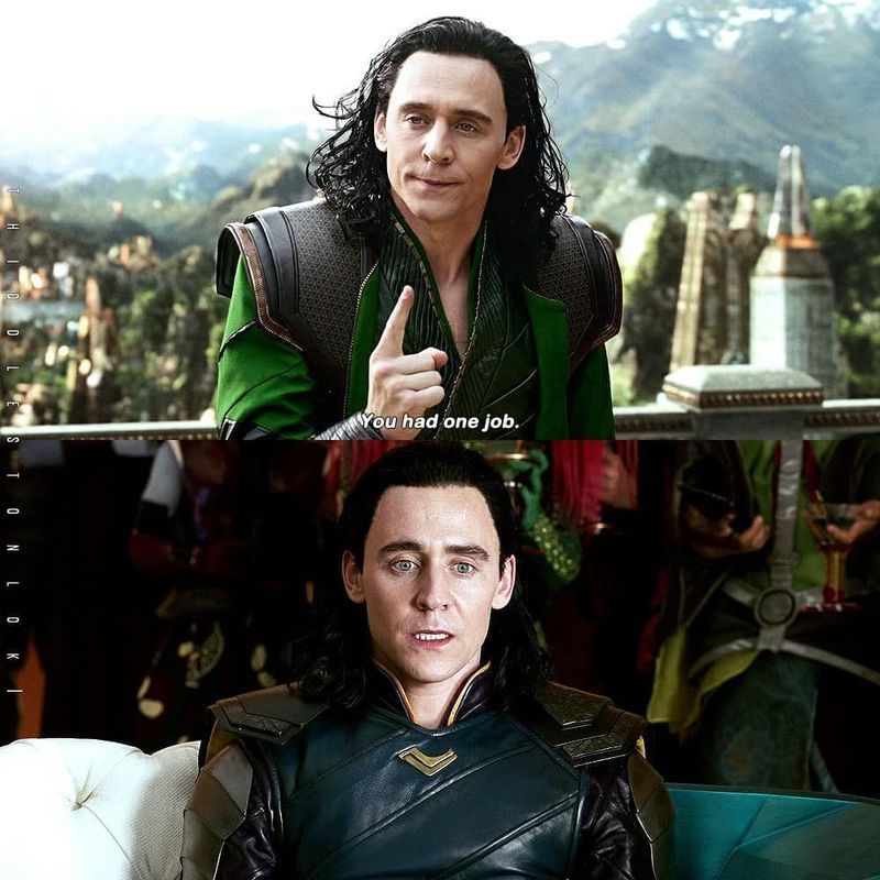 Tom Hiddleston oubliant ses lignes entre les tournages.