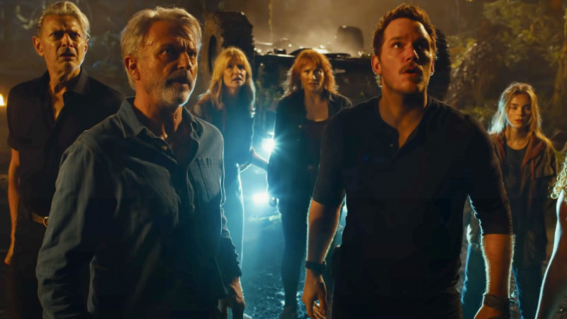   Jurassic World Dominion ha visto anche il ritorno di Sam Neill, Laura Dern e Jeff Goldblum con Chris Pratt.