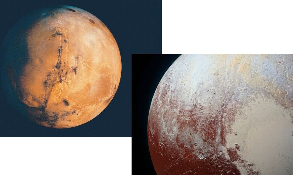 Mars Opposes Pluto: Tearing Down to Rebuild