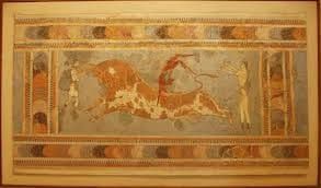 Tyren springer i Knossos