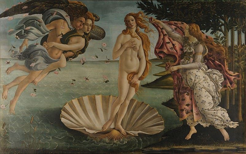 กำเนิดดาวศุกร์ โดย Botticelli
