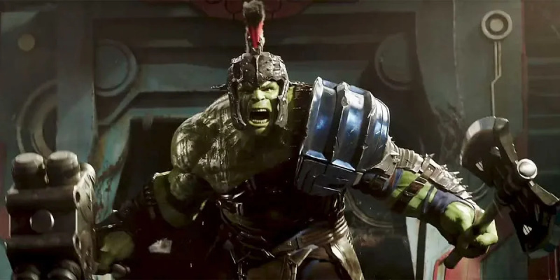   Mark Ruffalo Hulk szerepében a Thor: Ragnarökben (2017).