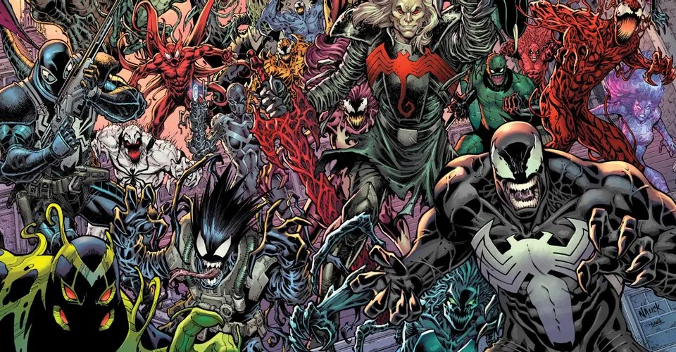3. Hivemind Noe av det som gjør Venom så farlig er at han er en del av en hivemind-rase kjent som Klyntaren. Venom skapte mange dødelige avkom, inkludert Carnage, en symbiot som ble ansett som enda sterkere enn Venom ved flere anledninger. Gjennom årene hadde denne avstamningen bare blitt verre og verre, spesielt da Toxin ble gytt fra Carnage. På en måte kan deres terrorvelde aldri ta slutt så lett. Venom 2 antydet hivemind i sin mid-credits-scene. Edderkopp mann