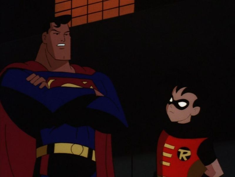 Supermens ir arī padomdevējs Robinam.