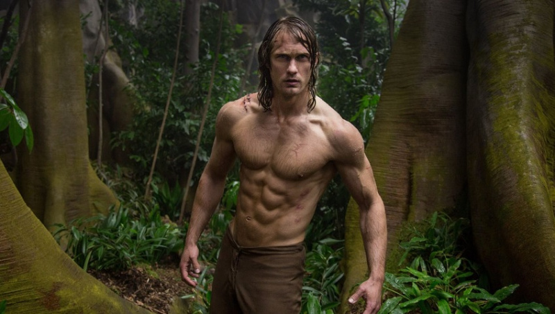   Alexander Skarsgard în filmul său Tarzan.