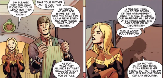   Princ Yan in kapitan Marvel v stripu