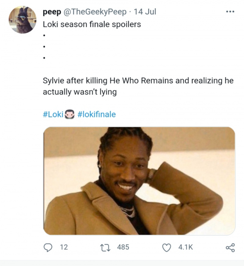   „Loki“ sezono finalo tviterio žinutės