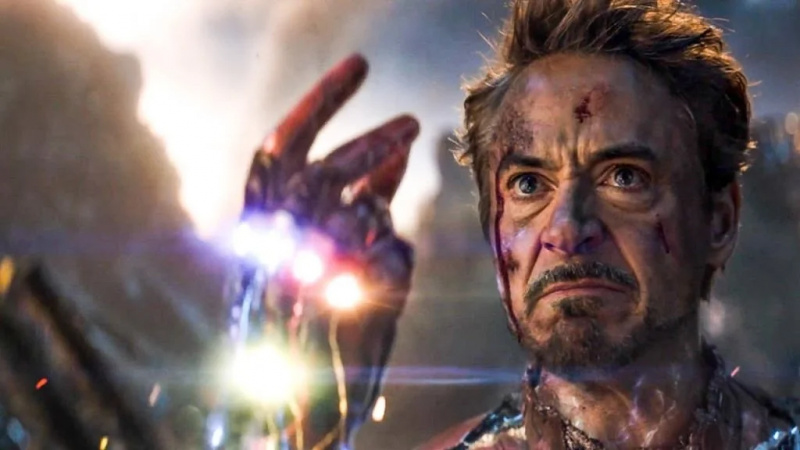   Robert Downey ml.'s final moments as the Iron Man in Avengers: Endgame (2019).