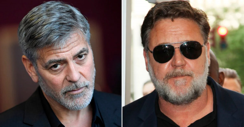   George Clooney und Russell Crowe
