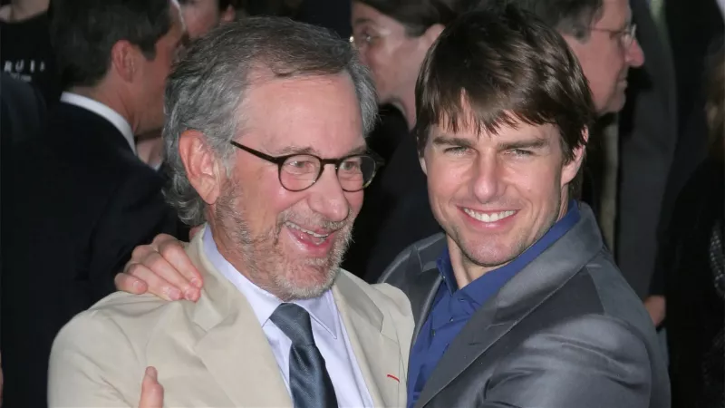   Steven Spielberg y Tom Cruise