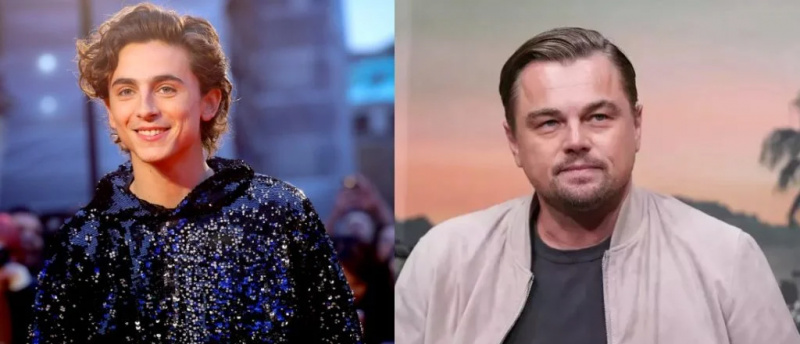   Timothee Chalamet og Leonardo DiCaprio