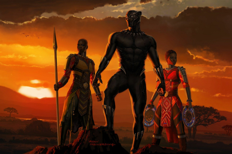   Chadwick Boseman näytteli Black Pantherin roolia vuoden 2018 elokuvassa