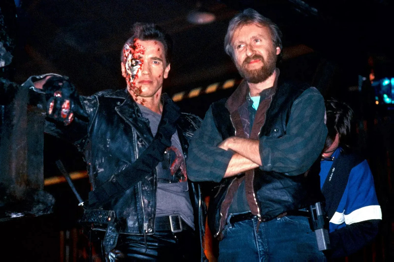   James Cameron e Arnold Schwarzenegger