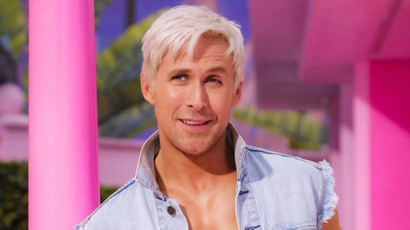   Ryan Gosling als Ken de pop in de aankomende Barbie (2023).