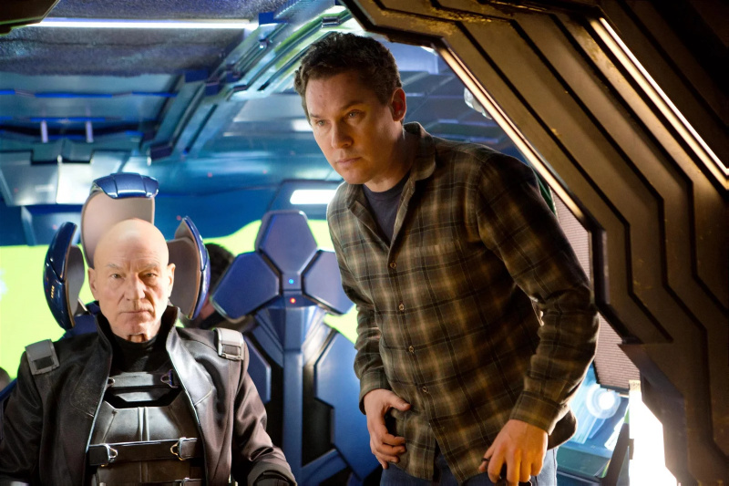   Bryan Singer med X-Men-skuespilleren Sir Patrick Stewart