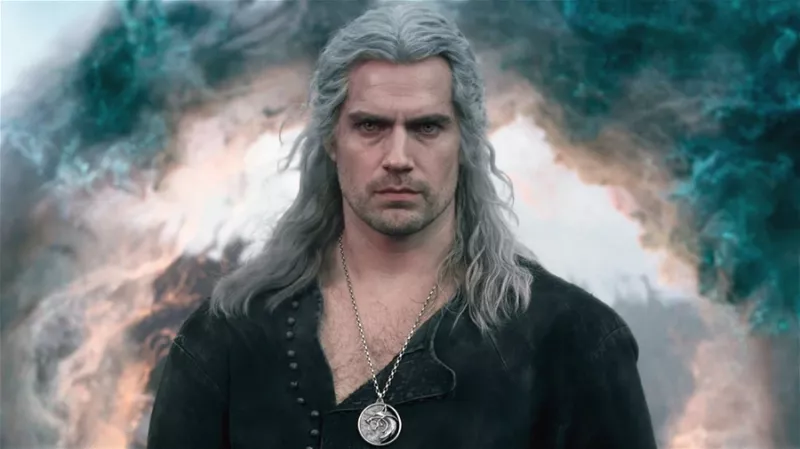   Henry Cavill dans le rôle de Geralt de Riv dans The Witcher.