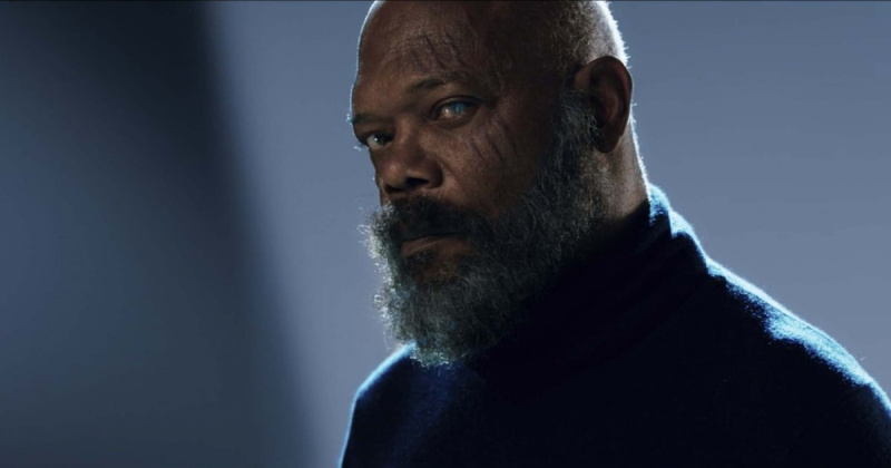   Samuel L. Jackson jako Nick Fury w Marvelu's Secret Invasion.