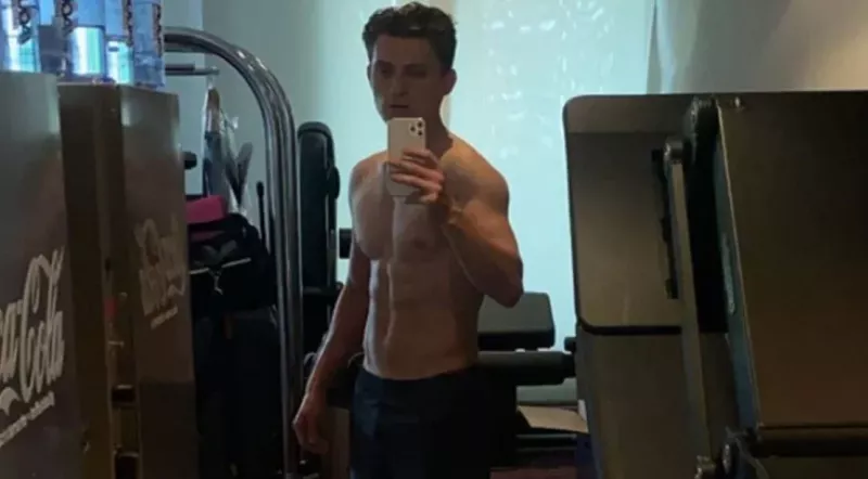   Tom Holland's ripped physique