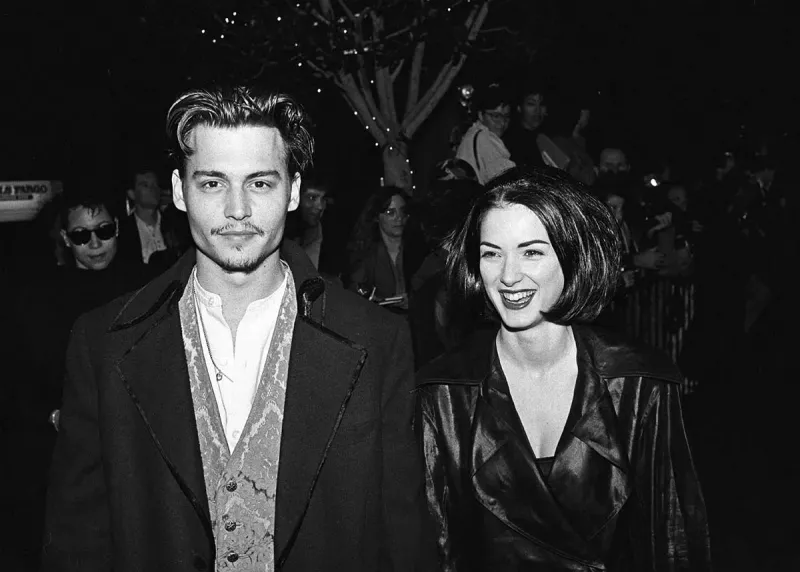   Johnny Depp i Winona Ryder w dawnych czasach