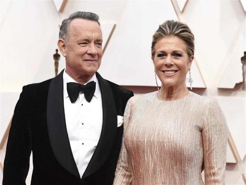   Tom Hanks so svojou manželkou Ritou Wilsonovou