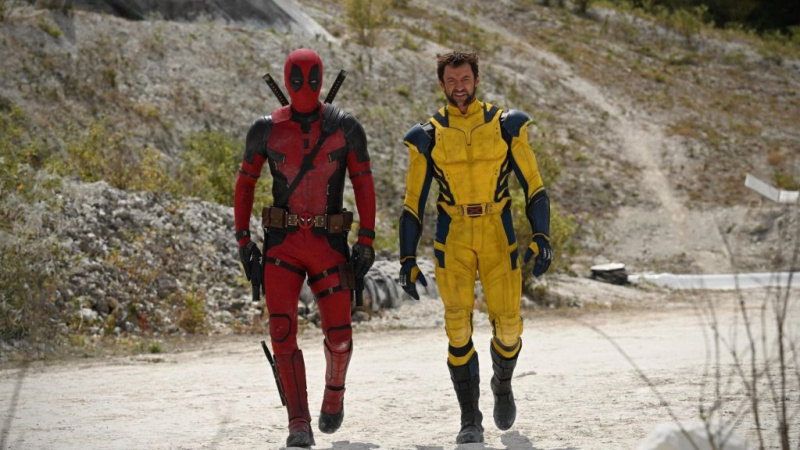   Hugh Jackman a Ryan Reynolds vo filme Deadpool 3