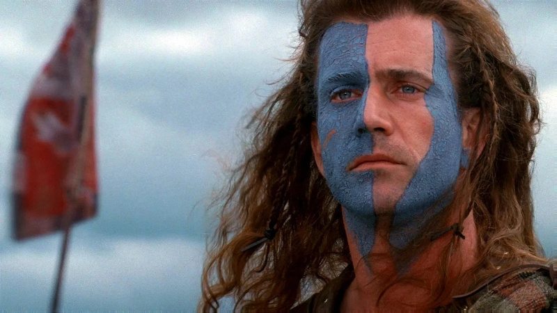   Mel Gibson como Sir William Wallace en Braveheart