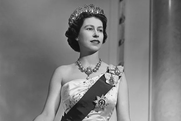   Portret van koningin Elizabeth II