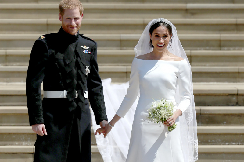   50+ снимки и видеоклипове в Меган Маркъл и принц Хари's stunning royal wedding | Vogue India