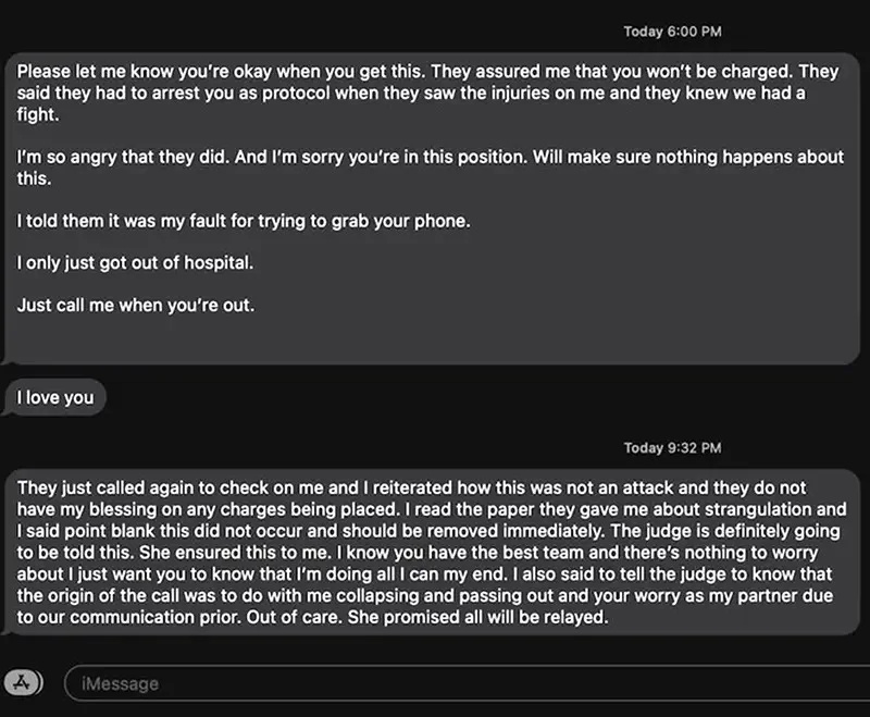  Text Chain Leak od Jonathana Majora's Girlfriend's phone