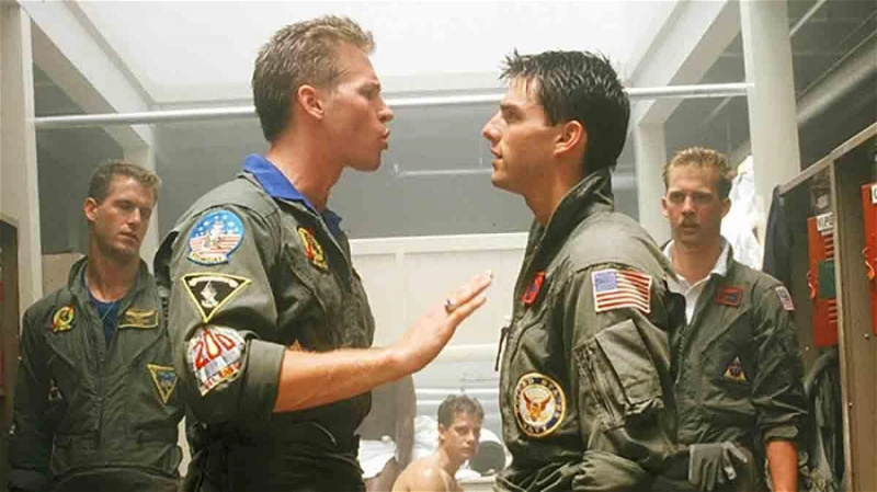   Tom Cruise i Val Kilmer w Top Gun