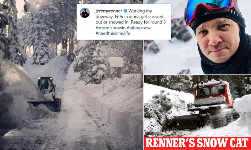  Džeremijs Reners smagi ievainots sniega tīrītāja avārijā