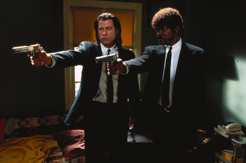   Samuel L. Jackson ja John Travolta elokuvassa Pulp Fiction (1994)