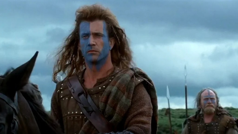   Mel Gibson filmis Braveheart