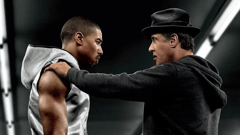   Sylvester Stallone koos Michael B. Jordaniga filmis Creed (2015)