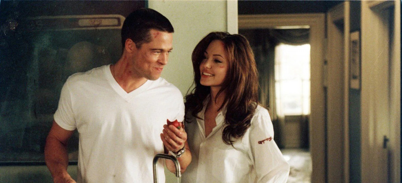   Brad Pitt og Angelina Jolie i Mr. & Mrs. Smith