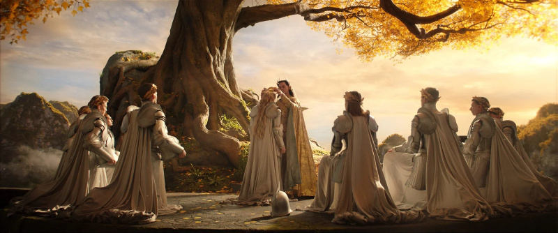   The Lord of the Rings: The Rings of Power Credit: Courtesy of Prime Video Copyright: Amazon Studios Popis: Morfydd Clark (Galadriel), Benjamin Walker (High King Gil-galad)