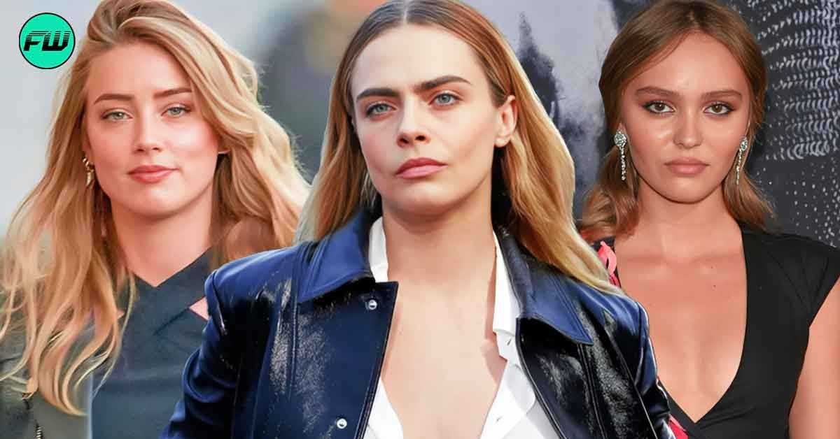 Hvor er skammen? Cara er en hykler: Cara Delevingne sluker med Amber Heard skal ha rykket Johnny Depps datter Lily-Rose Depp