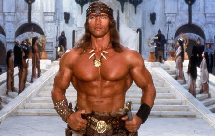   Arnold Schwarzenegger vo filme Barbar Conan