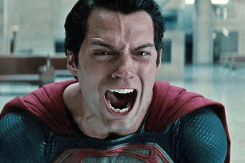   Χένρι Κάβιλ's infamous Superman scene from Man of Steel