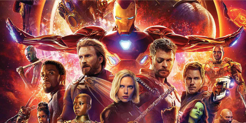   I film di Avengers Infinity War del 2018