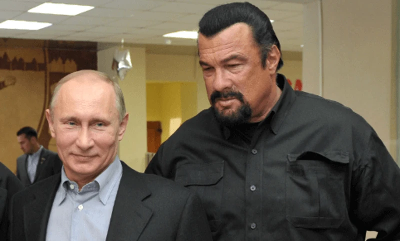   Stevenas Seagalas ir Vladimiras Putinas