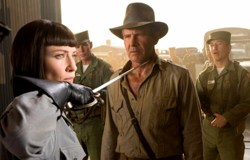   Harrison Ford und Cate Blanchett in „Indiana Jones und das Königreich des Kristallschädels“.