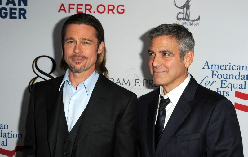  Brad Pitt y George Clooney