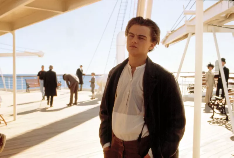   ليوناردو دي كابريو في دور جاك في فيلم Titanic
