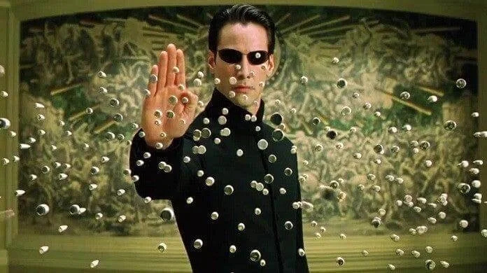   Ο Ριβς ως Neo στο The Matrix