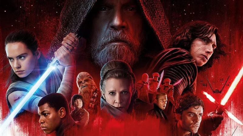  De poster van Star Wars: The Last Jedi (2017).