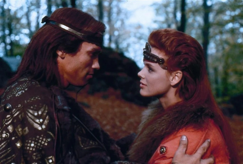   Arnoldas Schwarzeneggeris ir Brigitte Nielsen filme „Red Sonja“ (1985)