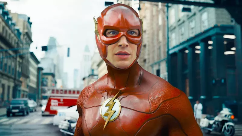   Ezra Millers kā Barijs Allens / Zibspuldze filmā The Flash (2023)