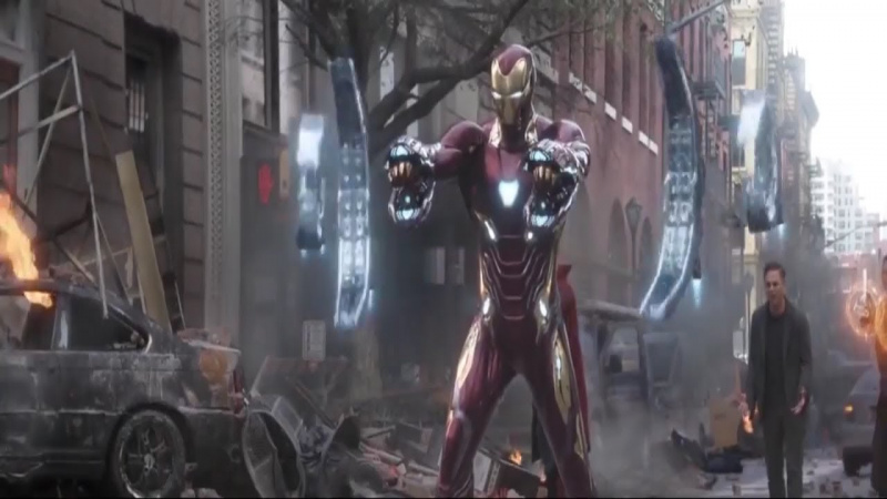   Vingadores Guerra Infinita: Homem de Ferro Nanotech veste cena de luta em Nova York! ULTRAHD! - YouTube